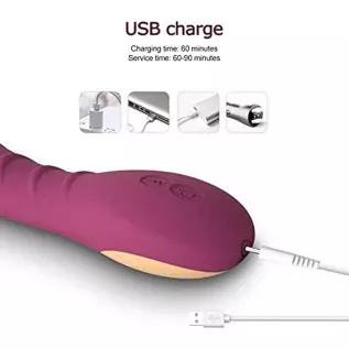 G Spot Clitoral Anal Vibrator Sex Toy with 12 Vibration Modes Waterproof Rechargeable Rose Toy Adult Toy for Women Couple Adult 