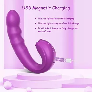 Rotating Clitoral Licking G Spot Vibrator: Clit Tongue Dildo Stimulator for Vaginal Pleasure,Anal Breast Nipple Massager with 10