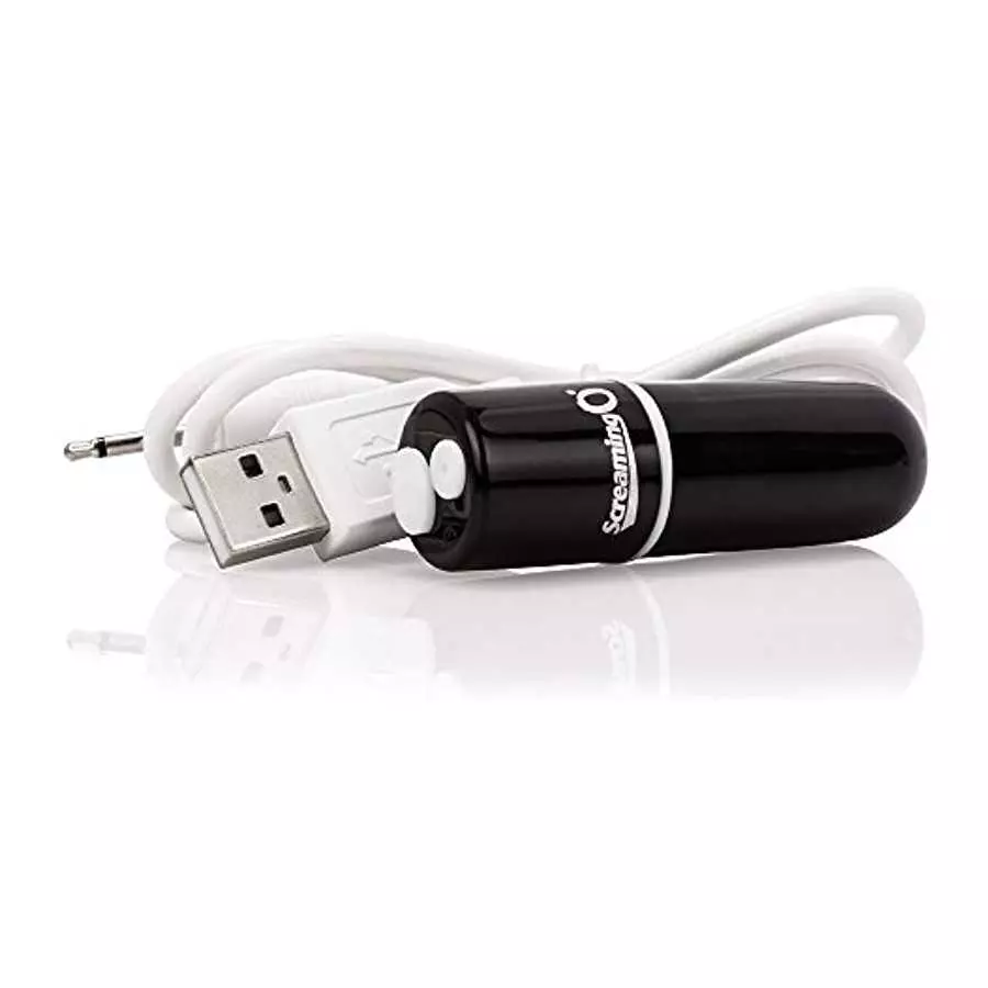 Screaming O Charged Vooom Rechargeable Bullet Vibe, Black