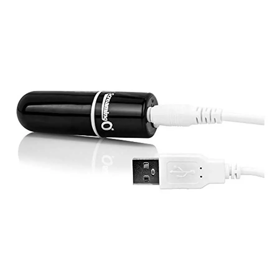 Screaming O Charged Vooom Rechargeable Bullet Vibe, Black