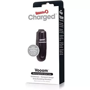 Screaming O Charged Vooom Rechargeable Bullet Vibe, Black Screaming O Charged Vooom Rechargeable Bullet Vibe, Black