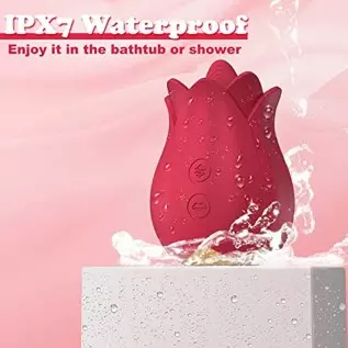 Rose Toy Vibrator for Women, XINBALE Tongue Licking Mini Clitoral Vibrator Stimulator with 7 Vibrating Pleasure for Clitoris & N Rose Toy Vibrator for Women, XINBALE Tongue Licking Mini Clitoral Vibrator Stimulator with 7 Vibrating Pleasure for Clitoris & N