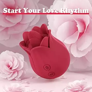 Rose Toy Vibrator for Women, XINBALE Tongue Licking Mini Clitoral Vibrator Stimulator with 7 Vibrating Pleasure for Clitoris & N Rose Toy Vibrator for Women, XINBALE Tongue Licking Mini Clitoral Vibrator Stimulator with 7 Vibrating Pleasure for Clitoris & N