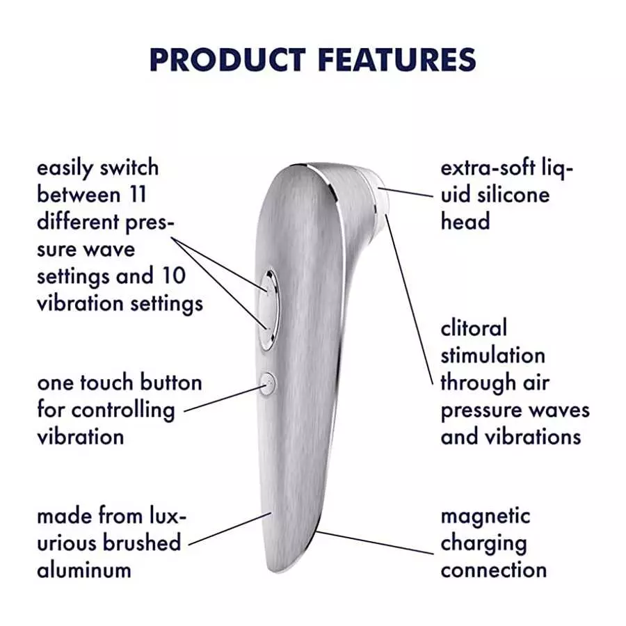 Satisfyer Luxury High Fashion Air-Pulse Clitoral Vibrator - Non-Contact Clitoral Sucking Pressure-Wave Technology Plus Vibration