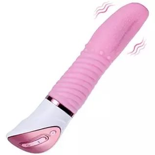 Tongue Vibrator Sex Toy, Honey Play Box “Tongue Demon”Female Sex Stimulator, Clitoris G-Spot Soft Tongue Licking Nipple Massager
