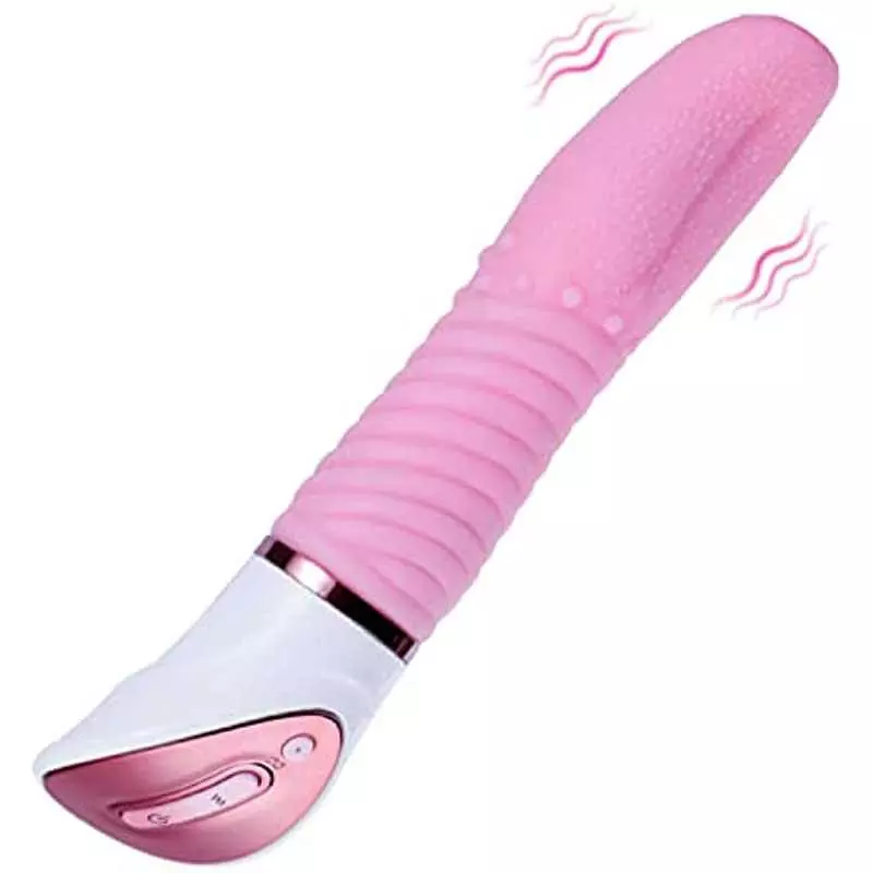 Tongue Vibrator Sex Toy, Honey Play Box “Tongue Demon”Female Sex Stimulator, Clitoris G-Spot Soft Tongue Licking Nipple Massager