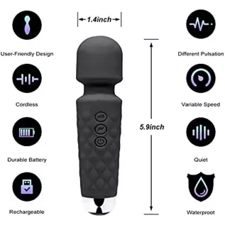 YINGE Mini Wand Massager for Women/Man with Powerful Vibrating Small Cordless Handheld Bullet Personal Waterproof Deep Tissue Th YINGE Mini Wand Massager for Women/Man with Powerful Vibrating Small Cordless Handheld Bullet Personal Waterproof Deep Tissue Th