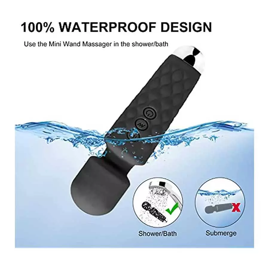 YINGE Mini Wand Massager for Women/Man with Powerful Vibrating Small Cordless Handheld Bullet Personal Waterproof Deep Tissue Th