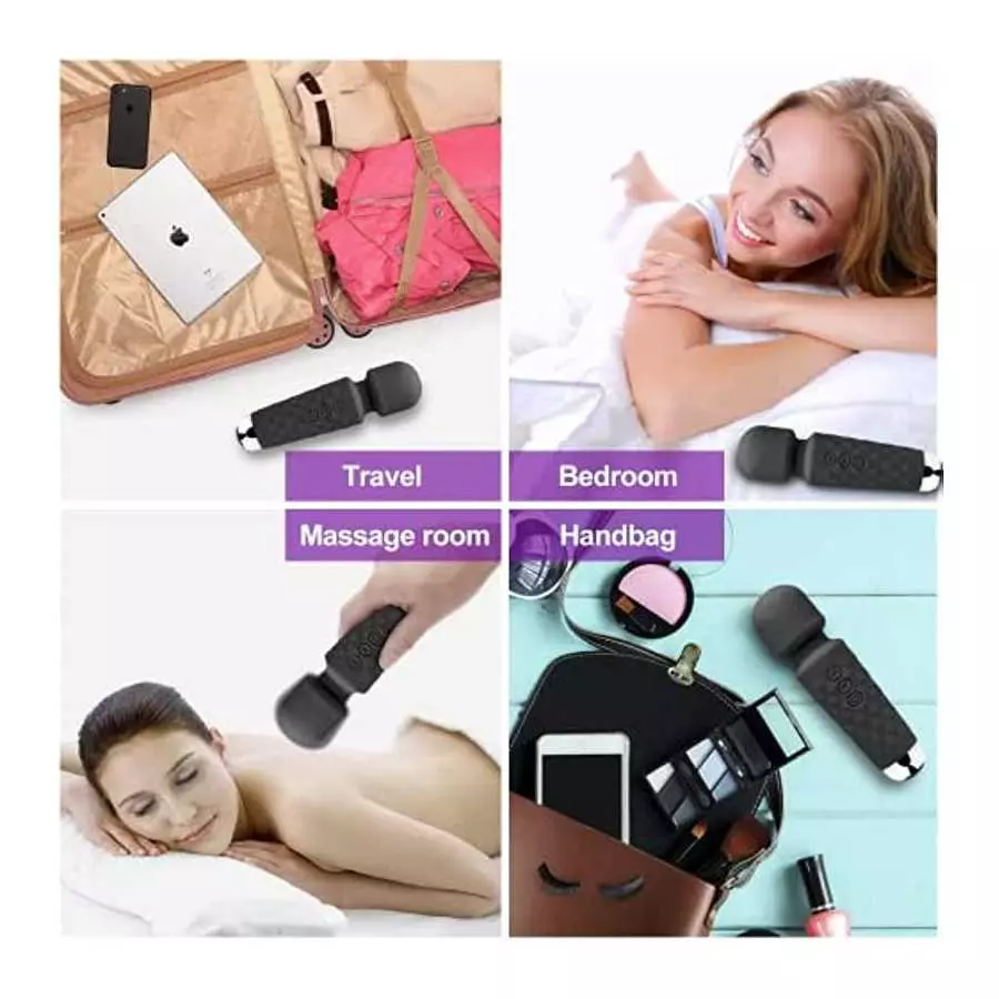 YINGE Mini Wand Massager for Women/Man with Powerful Vibrating Small Cordless Handheld Bullet Personal Waterproof Deep Tissue Th