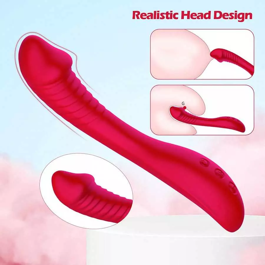 G-Spot Vibrator for Women,8.5 inch Realistic Vibrator with 10 Vibration Modes,Waterproof Rechargeable Vibrator Adult Sex Toy Gif