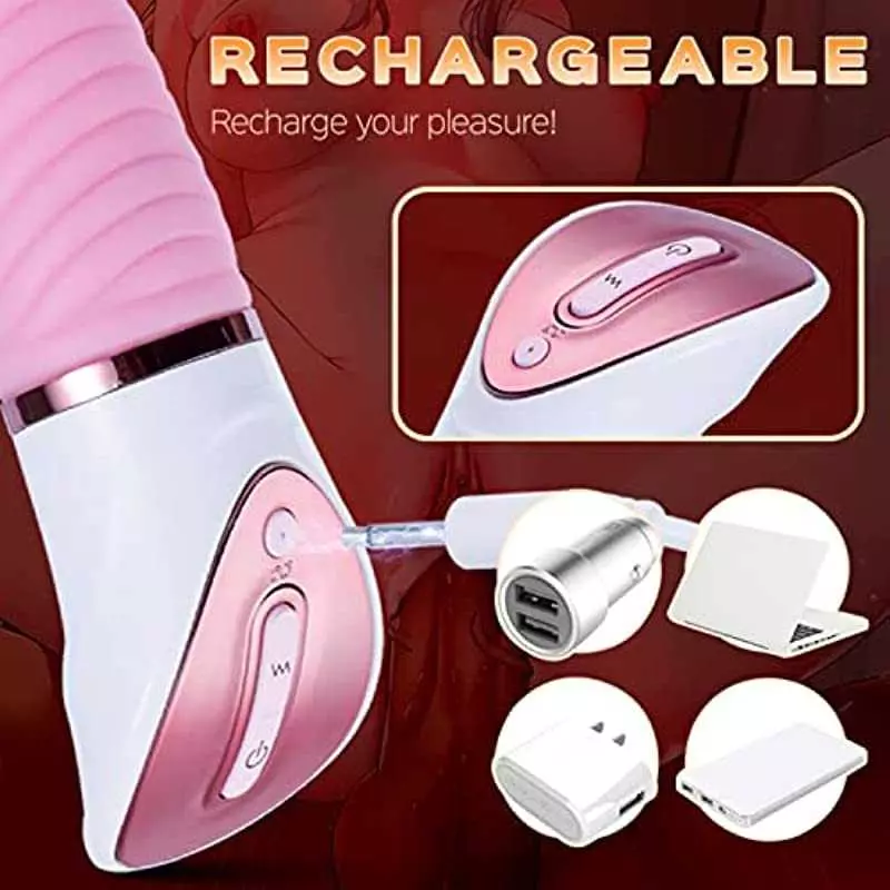 Tongue Vibrator Sex Toy, Honey Play Box “Tongue Demon”Female Sex Stimulator, Clitoris G-Spot Soft Tongue Licking Nipple Massager