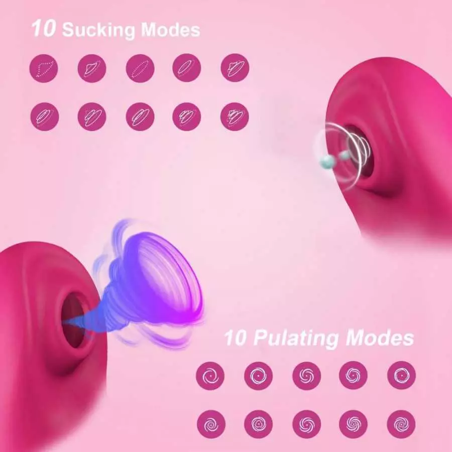 3 in 1 Clitoris Sucker Dildo Vibrator for Female G Spot Tongue Licking Clit Vacuum Stimulator Adults Sex Toys for Womans (Rose R 3 in 1 Clitoris Sucker Dildo Vibrator for Female G Spot Tongue Licking Clit Vacuum Stimulator Adults Sex Toys for Womans (Rose R