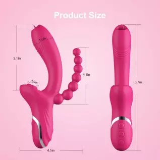 3 in 1 Clitoris Sucker Dildo Vibrator for Female G Spot Tongue Licking Clit Vacuum Stimulator Adults Sex Toys for Womans (Rose R 3 in 1 Clitoris Sucker Dildo Vibrator for Female G Spot Tongue Licking Clit Vacuum Stimulator Adults Sex Toys for Womans (Rose R