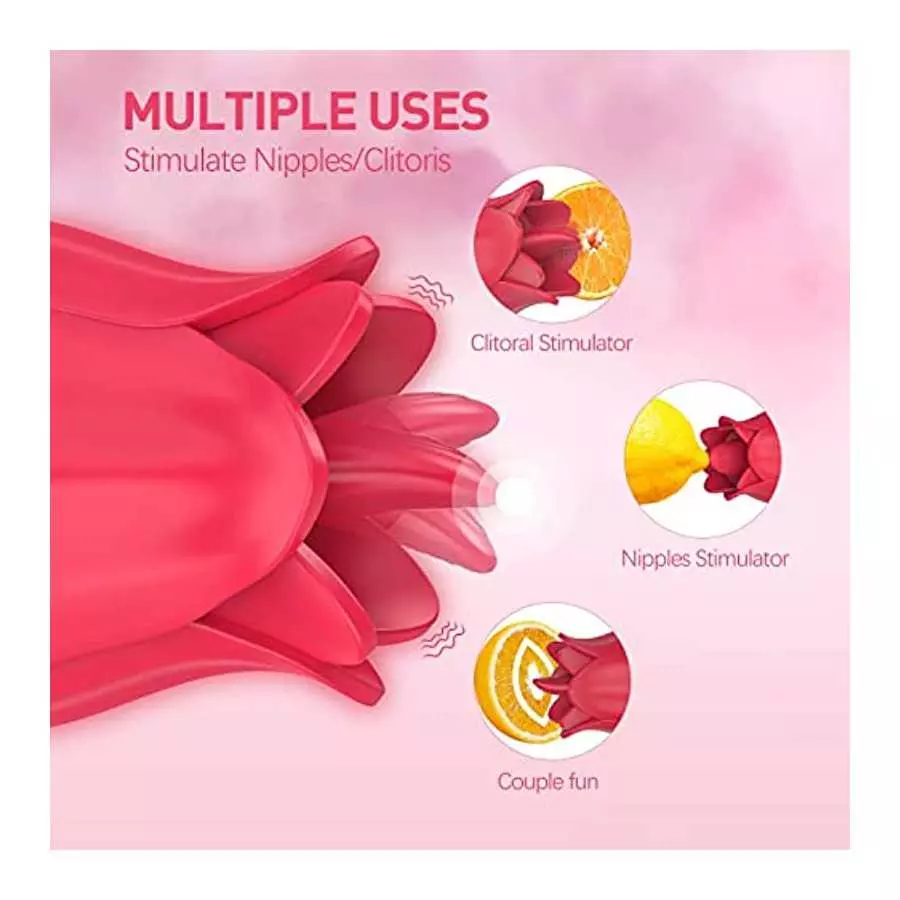 UUC Toy Vibrator Women CCVOO Tongue Licking UUC Sex Stimulator 2 in 1 Multiple Modes Clitoral Nipple Vibrator Massager Masturbat