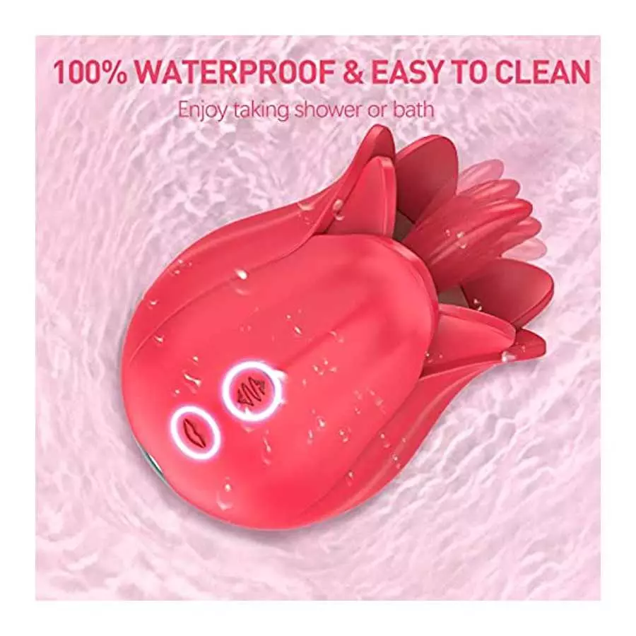 UUC Toy Vibrator Women CCVOO Tongue Licking UUC Sex Stimulator 2 in 1 Multiple Modes Clitoral Nipple Vibrator Massager Masturbat