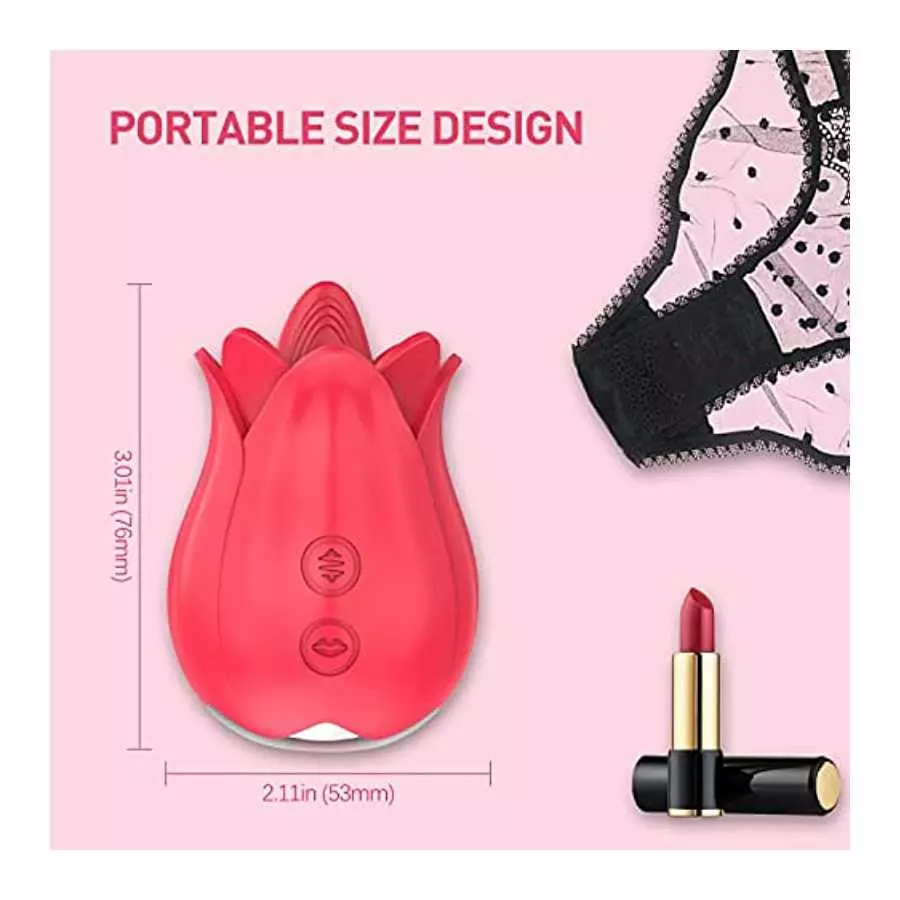 UUC Toy Vibrator Women CCVOO Tongue Licking UUC Sex Stimulator 2 in 1 Multiple Modes Clitoral Nipple Vibrator Massager Masturbat