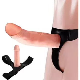 Strap Harness with Realistic Dildo Wearable Sex Toy Suction Cup for Couple Pegging Women Lesbian Silicone Dildo for Sex Gift (Bl