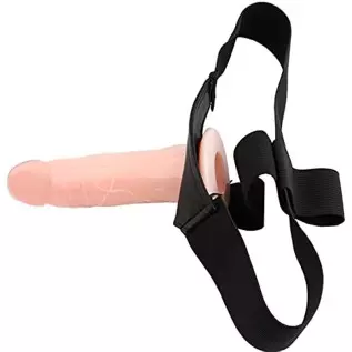 Strap Harness with Realistic Dildo Wearable Sex Toy Suction Cup for Couple Pegging Women Lesbian Silicone Dildo for Sex Gift (Bl