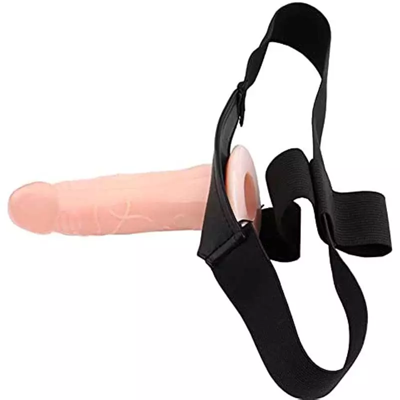 Strap Harness with Realistic Dildo Wearable Sex Toy Suction Cup for Couple Pegging Women Lesbian Silicone Dildo for Sex Gift (Bl