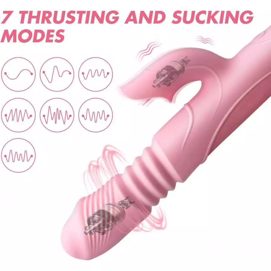 G-spot Vibrator with Tickler, Dual Motors Rechargeable Silicone Stimulator with 7 Vibration Modes Waterproof Sex Toys for Female