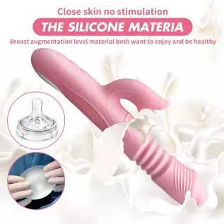 G-spot Vibrator with Tickler, Dual Motors Rechargeable Silicone Stimulator with 7 Vibration Modes Waterproof Sex Toys for Female