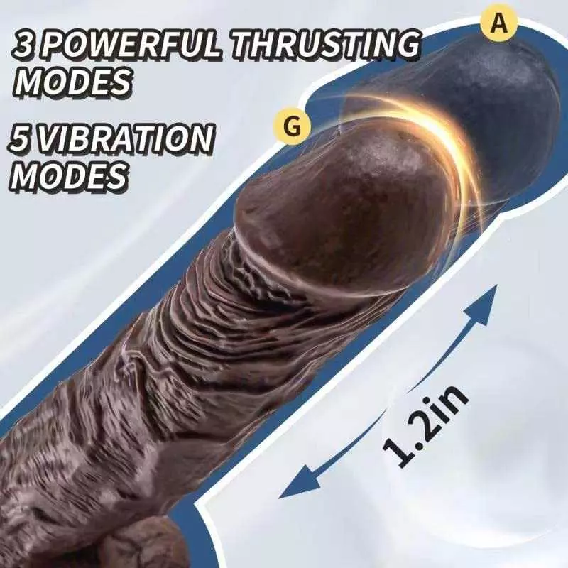 Realistic Dildo Vibrator for Women, Thrusting Dlido Vibrator, Sex Toy for Women Silicone Suction Cup Dildo for Mens Anal Play 9.