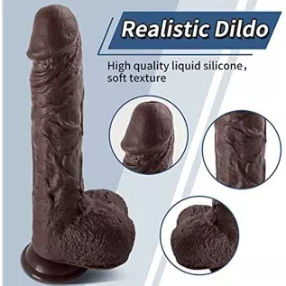 Realistic Dildo Vibrator for Women, Thrusting Dlido Vibrator, Sex Toy for Women Silicone Suction Cup Dildo for Mens Anal Play 9.