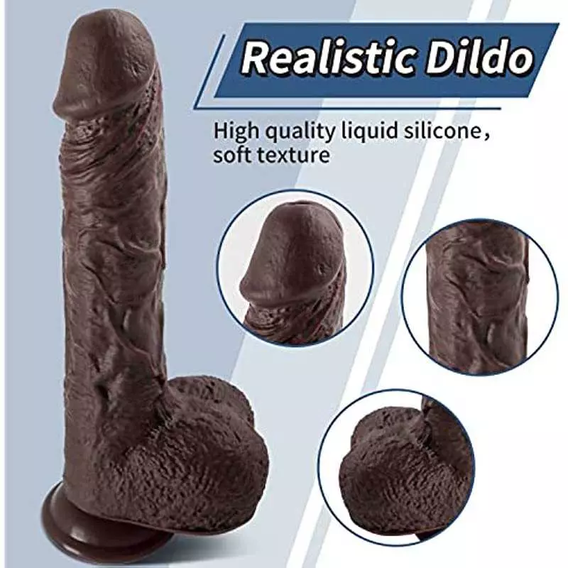 Realistic Dildo Vibrator for Women, Thrusting Dlido Vibrator, Sex Toy for Women Silicone Suction Cup Dildo for Mens Anal Play 9.