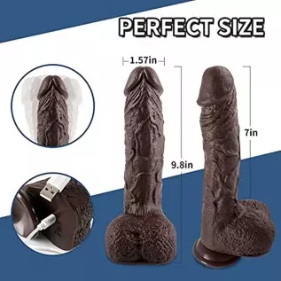 Realistic Dildo Vibrator for Women, Thrusting Dlido Vibrator, Sex Toy for Women Silicone Suction Cup Dildo for Mens Anal Play 9.