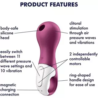 Satisfyer Lucky Libra Air Pulse Clitoris Stimulating Vibrator - Non-Contact Clitoral Sucking Pressure-Wave Technology & Vibratio Satisfyer Lucky Libra Air Pulse Clitoris Stimulating Vibrator - Non-Contact Clitoral Sucking Pressure-Wave Technology & Vibratio