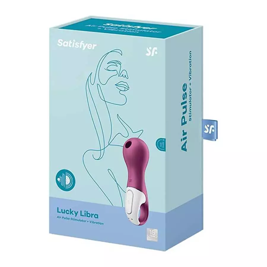 Satisfyer Lucky Libra Air Pulse Clitoris Stimulating Vibrator - Non-Contact Clitoral Sucking Pressure-Wave Technology & Vibratio