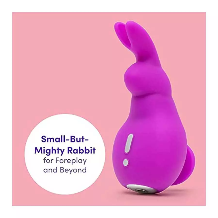 Lovehoney Happy Rabbit Mini Ears Clitoral Vibrator - Small Clitoral Rabbit Vibrator for Women - Thick Flexible Rabbit Ears - Rec