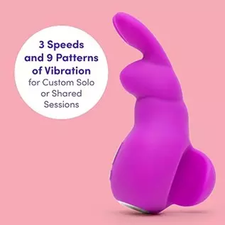 Lovehoney Happy Rabbit Mini Ears Clitoral Vibrator - Small Clitoral Rabbit Vibrator for Women - Thick Flexible Rabbit Ears - Rec Lovehoney Happy Rabbit Mini Ears Clitoral Vibrator - Small Clitoral Rabbit Vibrator for Women - Thick Flexible Rabbit Ears - Rec