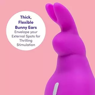 Lovehoney Happy Rabbit Mini Ears Clitoral Vibrator - Small Clitoral Rabbit Vibrator for Women - Thick Flexible Rabbit Ears - Rec Lovehoney Happy Rabbit Mini Ears Clitoral Vibrator - Small Clitoral Rabbit Vibrator for Women - Thick Flexible Rabbit Ears - Rec