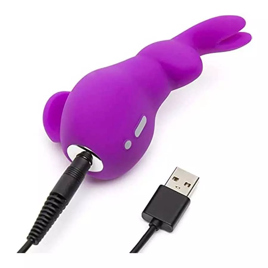 Lovehoney Happy Rabbit Mini Ears Clitoral Vibrator - Small Clitoral Rabbit Vibrator for Women - Thick Flexible Rabbit Ears - Rec