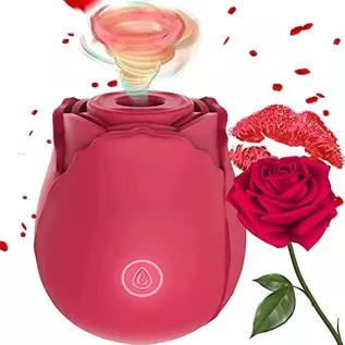 Dildo with 10 Modes, Rose Dildo with G-spot Stimulation, Adult Sex Toy for Women Red