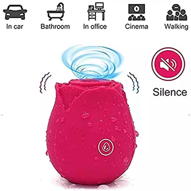 Dildo with 10 Modes, Rose Dildo with G-spot Stimulation, Adult Sex Toy for Women Red