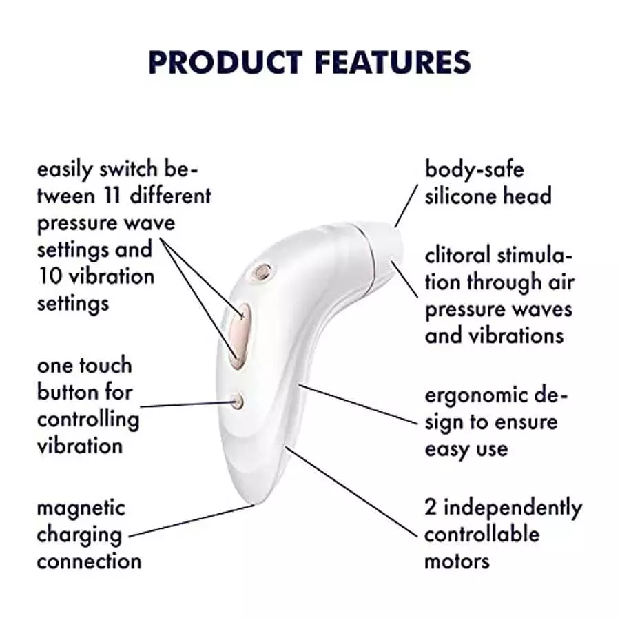 Satisfyer Pro 1+ Air-Pulse Clitoris Stimulating Vibrator - Non-Contact Clitoral Sucking Pressure-Wave Technology & Vibration, Wa