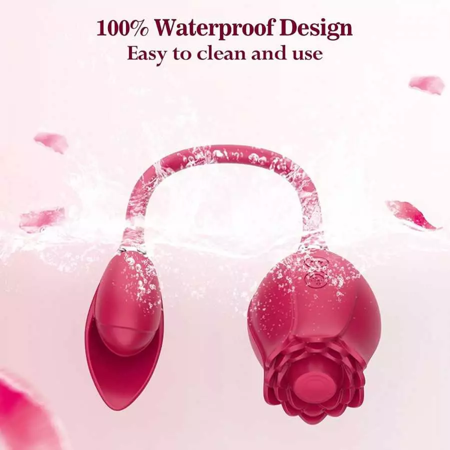 Clitoral G-spot Rose Vibrator Toy with Vibrating, Rose Toy for Women Vaginal Anal Stimulator Breast Nipple Egg Massager with 10 