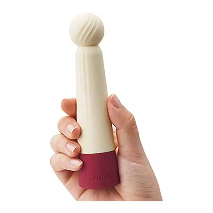 TENGA HMR-01 iroha Rin Akane Burgundy Vibrator for Women, Soft Touch Silicone 4-Mode Waterproof Vibrator
