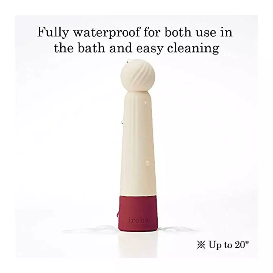 TENGA HMR-01 iroha Rin Akane Burgundy Vibrator for Women, Soft Touch Silicone 4-Mode Waterproof Vibrator