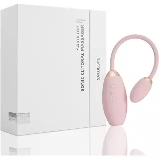 Sakulove Sonic Clitoral Stimulator Non-Contact Clitoral Sucking,Pressure-Wave Technology, Waterproof, Rechargeable (Pink)
