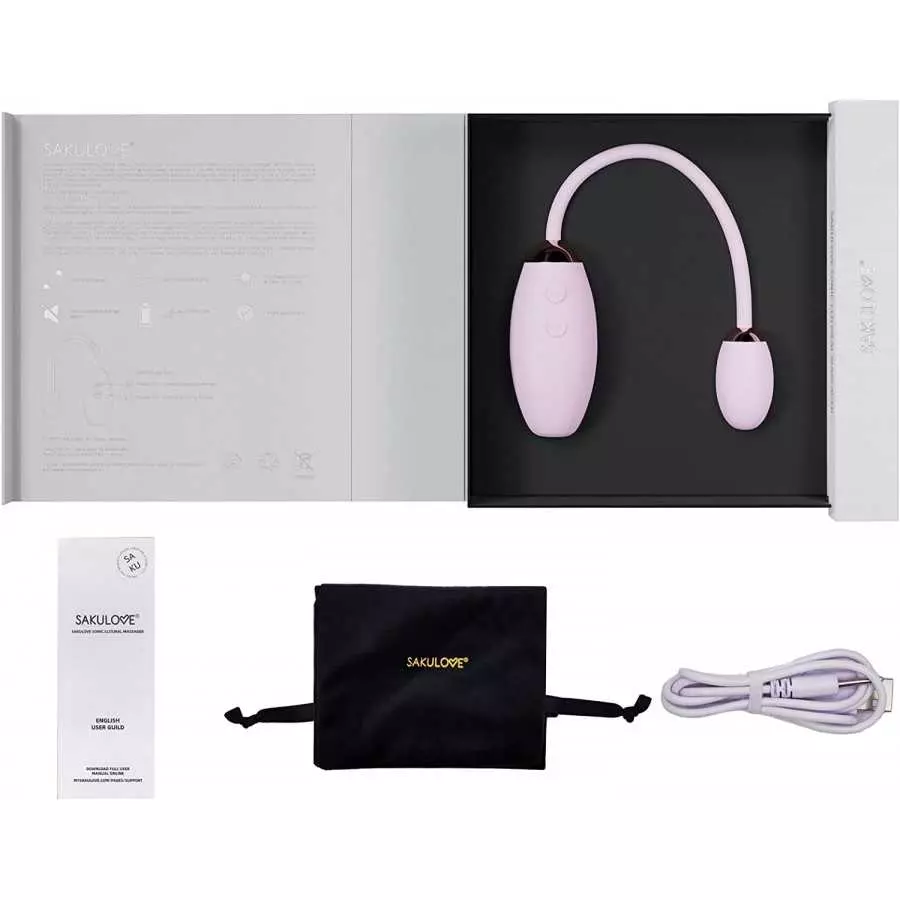 Sakulove Sonic Clitoral Stimulator Non-Contact Clitoral Sucking,Pressure-Wave Technology, Waterproof, Rechargeable (Pink)