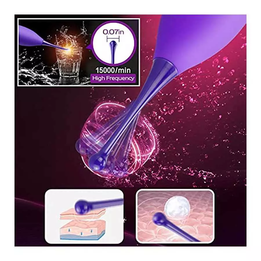 High Frequency Clitoral Vibrator, G Spot Clit Vibrator Stimulator for Women with Whirling Motion Quick Orgasm, Powerful Personal