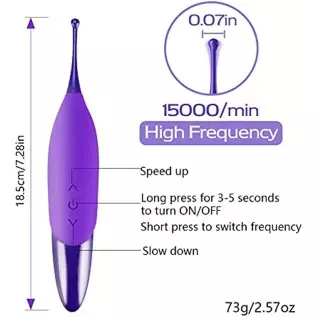 High Frequency Clitoral Vibrator, G Spot Clit Vibrator Stimulator for Women with Whirling Motion Quick Orgasm, Powerful Personal High Frequency Clitoral Vibrator, G Spot Clit Vibrator Stimulator for Women with Whirling Motion Quick Orgasm, Powerful Personal