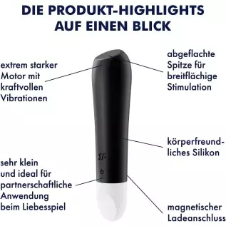 Satisfyer Ultra Power Bullet 2 Mini Bullet Vibrator - Clitoral Stimulator, Personal Massager, Wide Beveled Tip - Portable, Water Satisfyer Ultra Power Bullet 2 Mini Bullet Vibrator - Clitoral Stimulator, Personal Massager, Wide Beveled Tip - Portable, Water