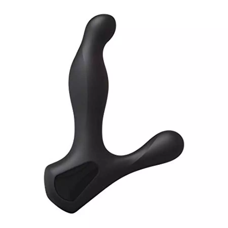 Rechargeable Silicone Prostate Massager - Perineum & Shaft Feature 10 Vibration Functions, Spinning Beads Provide Rimming Sensat Rechargeable Silicone Prostate Massager - Perineum & Shaft Feature 10 Vibration Functions, Spinning Beads Provide Rimming Sensat
