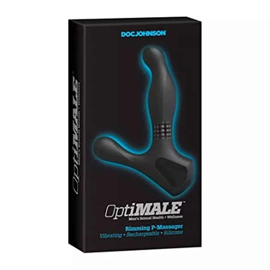 Rechargeable Silicone Prostate Massager - Perineum & Shaft Feature 10 Vibration Functions, Spinning Beads Provide Rimming Sensat