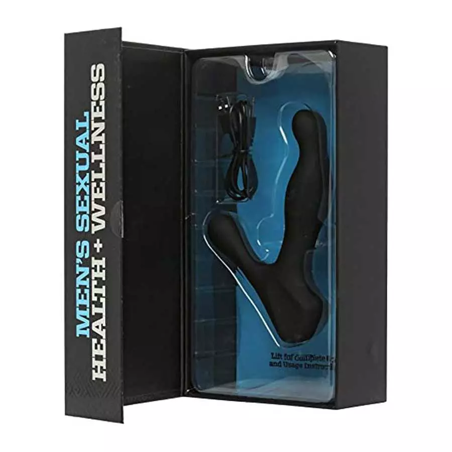 Doc Johnson OptiMALE™ - Rimming P-Massager - Rechargeable Silicone Prostate Massager - Perineum & Shaft Feature 10 Vibration Fun
