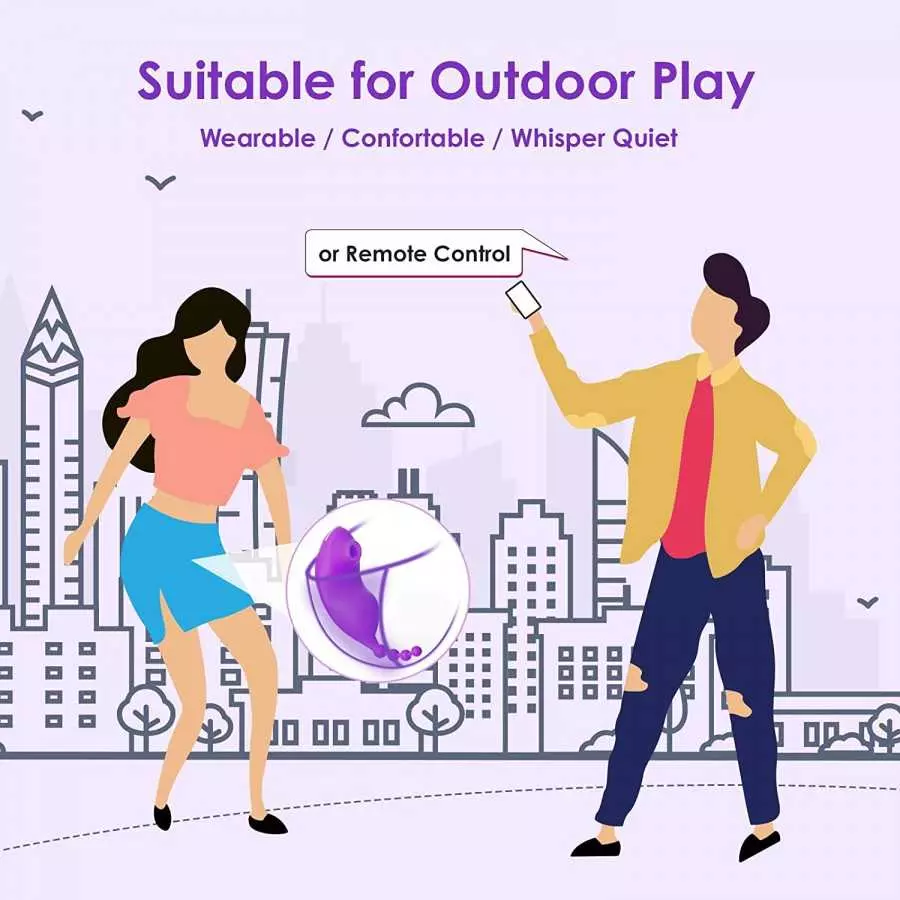 Wearable Vibrator Sex Toys - Rose Sex Toy G Spot Clitoral Stimulatior Butterfly Vibrators with 10 Vibration Modes, Invisible Vib